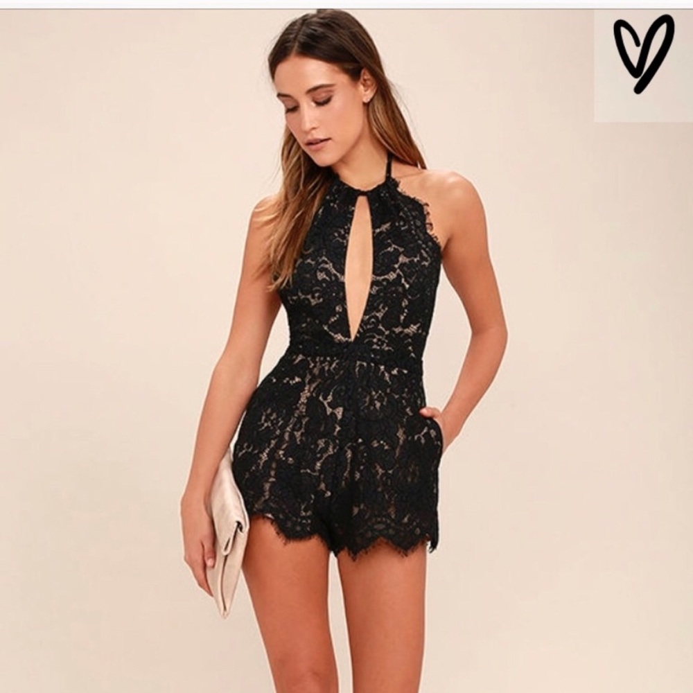 Emergent lace bloom romper